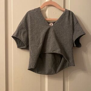 Gray dance crop top
